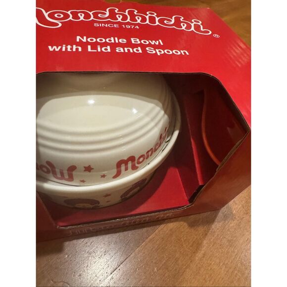 new Monchhichi noodle bowl with lid and spoon - Picture 5 of 5